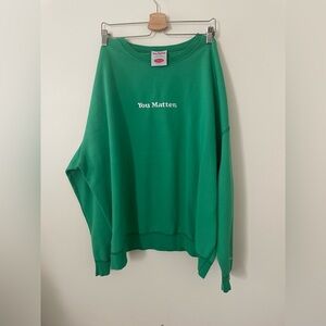 You Matter Green Men's Sweater - 'You Matter' Design